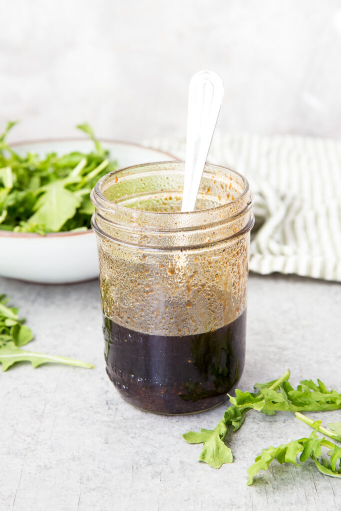 Balsamic vinaigrette in a jar