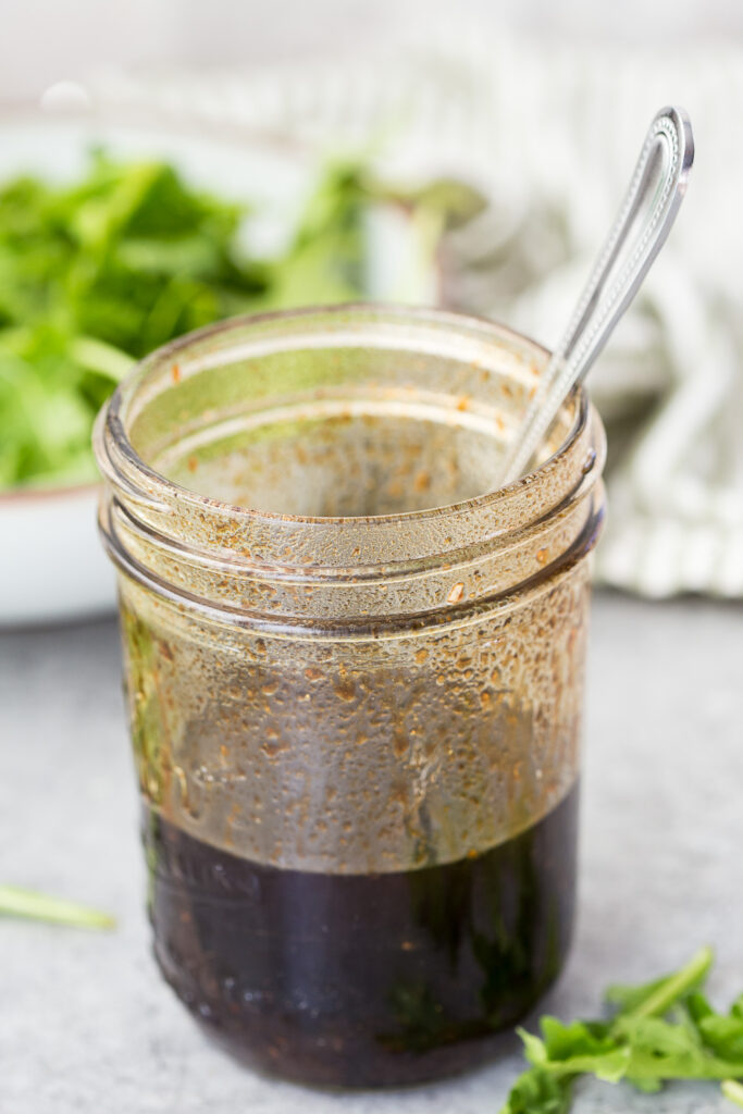 Making balsamic vinaigrette