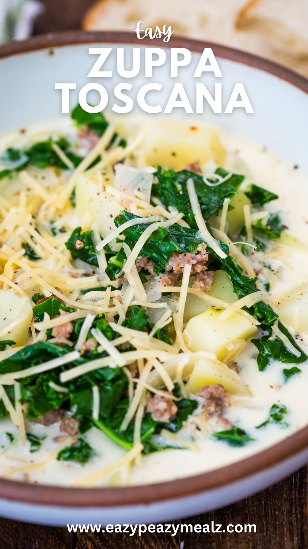 the easiest and creamiest soup, zuppa toscana is an Olive garden copycat that screams comfort food. 