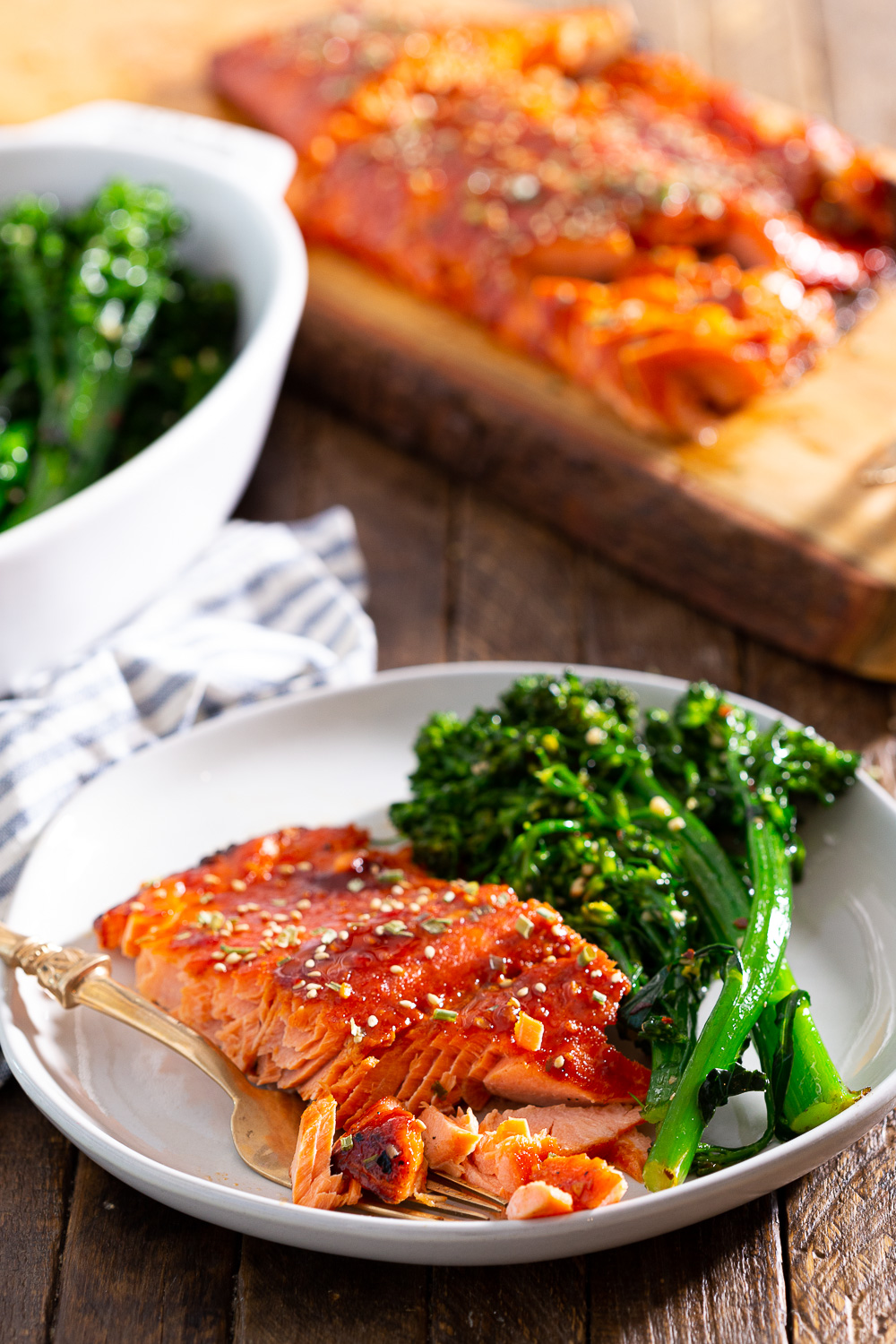 A simple asian marinated salmon that can be baked or grilled. 
