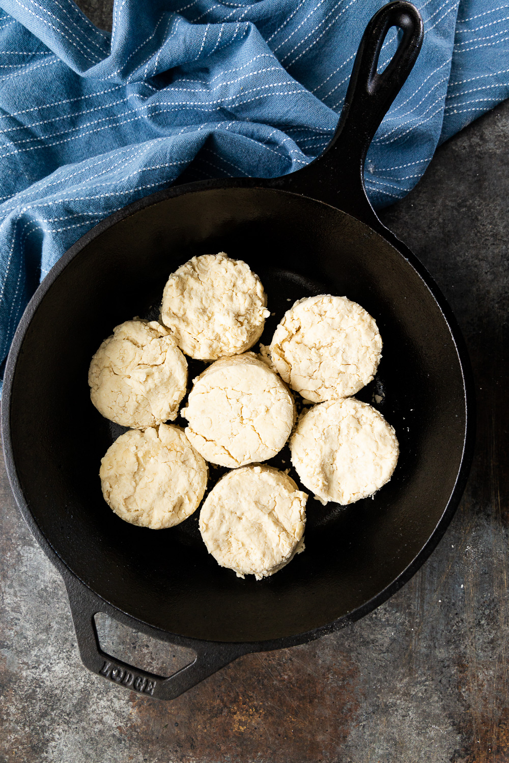 Making buttermilk biscuits from scratch with only 6 ingredients.