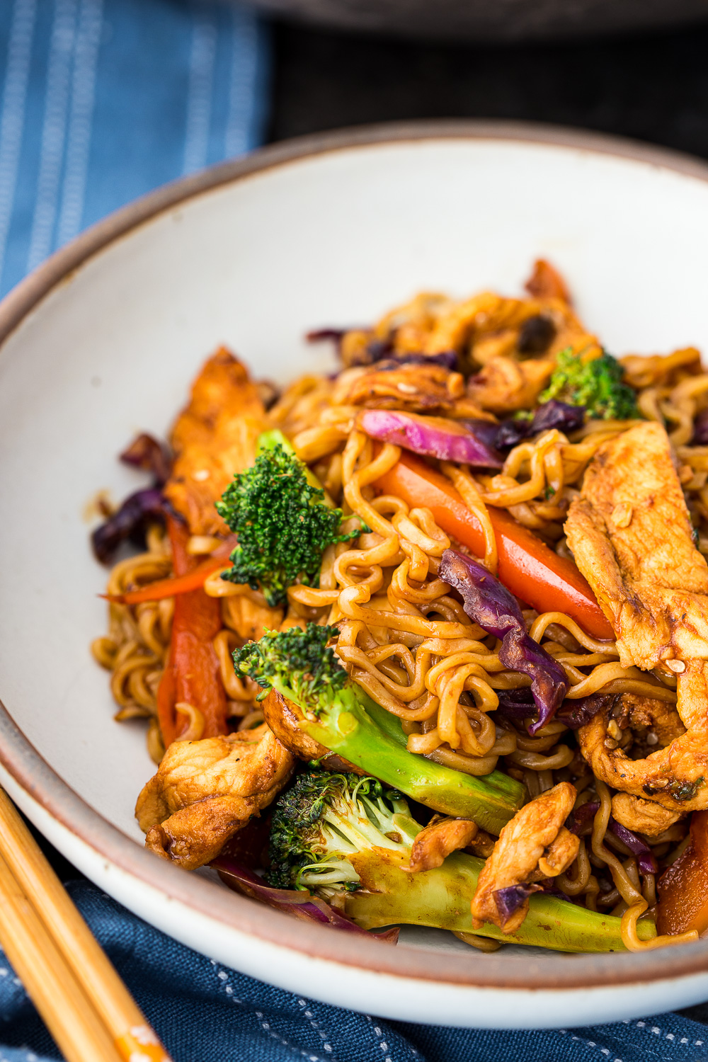 Ramen chicken stir fry.