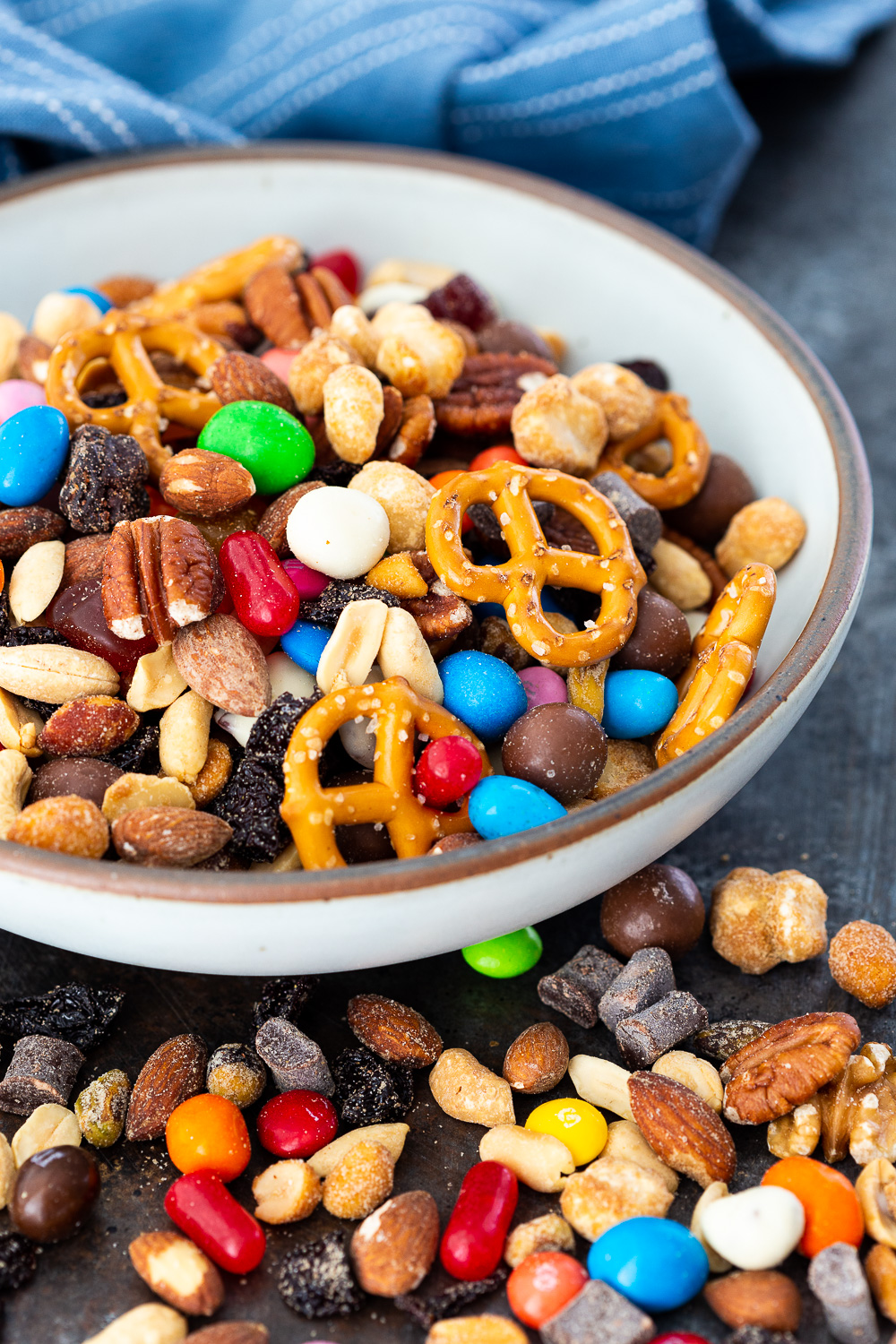 Homemade trail mix that is the perfect combo of salty, sweet, crunchy, chewy, and fun!