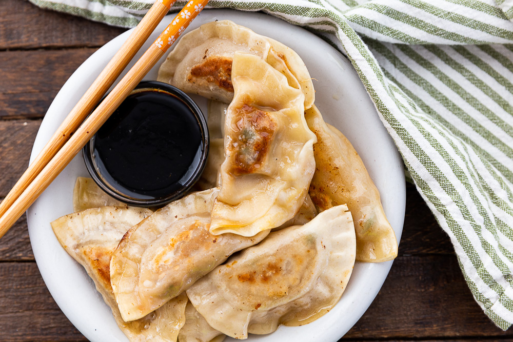 Pan fried pork dumplings