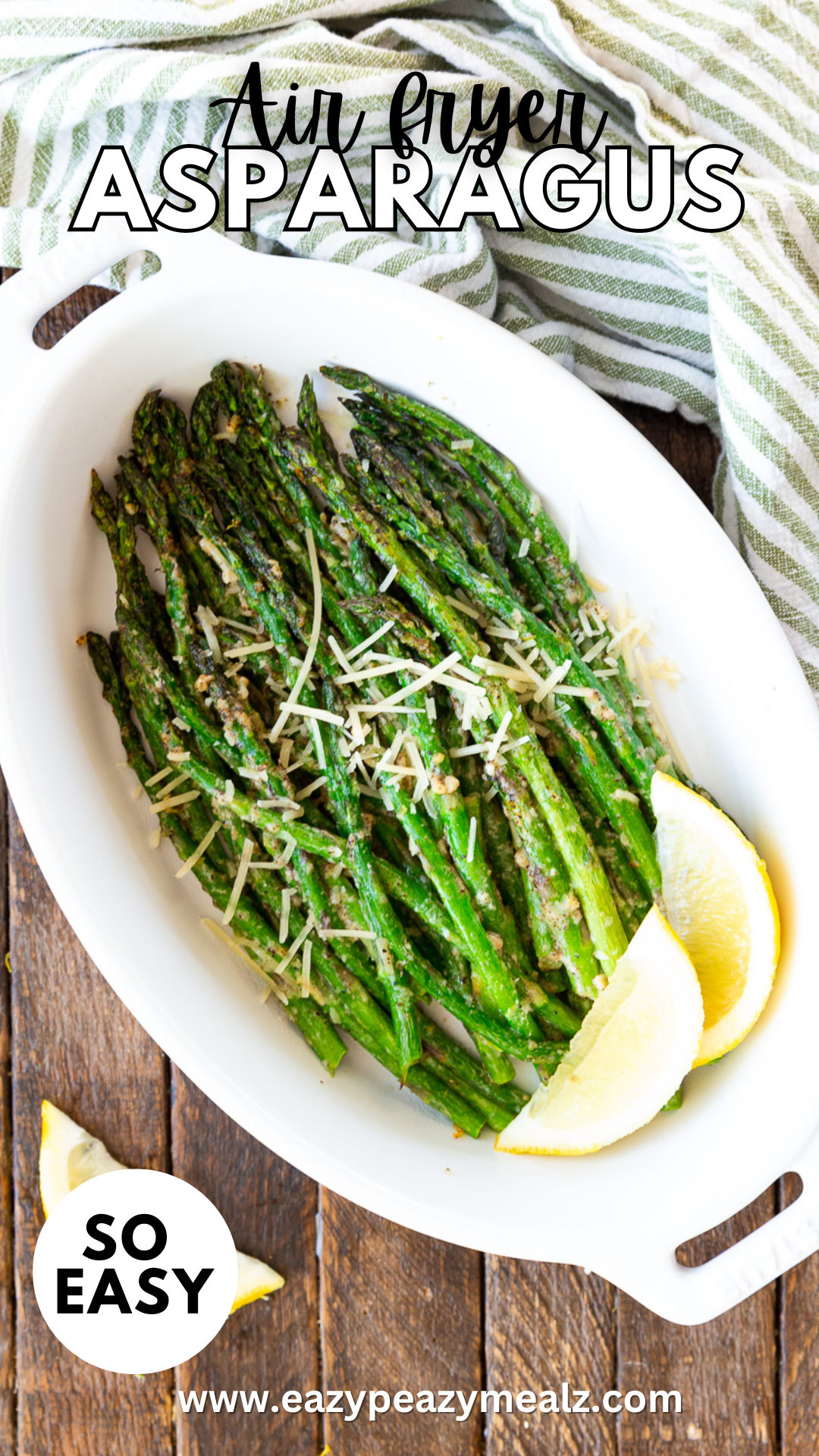 The world's best asparagus and so easy to make with the air fryer. Loaded with flavor, low mess, and crisp tender results. 