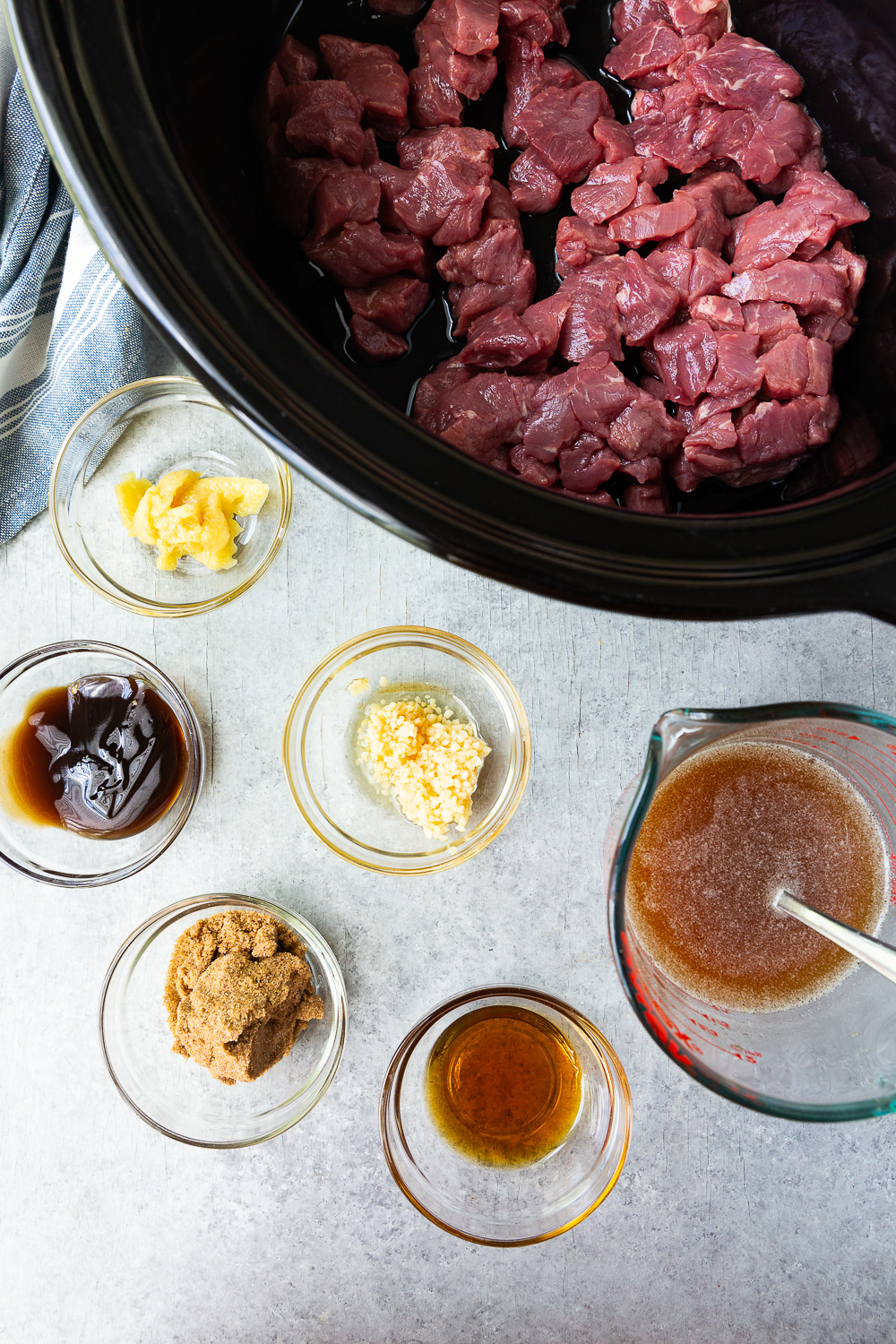 Beef and broccoli made in the slow cooker