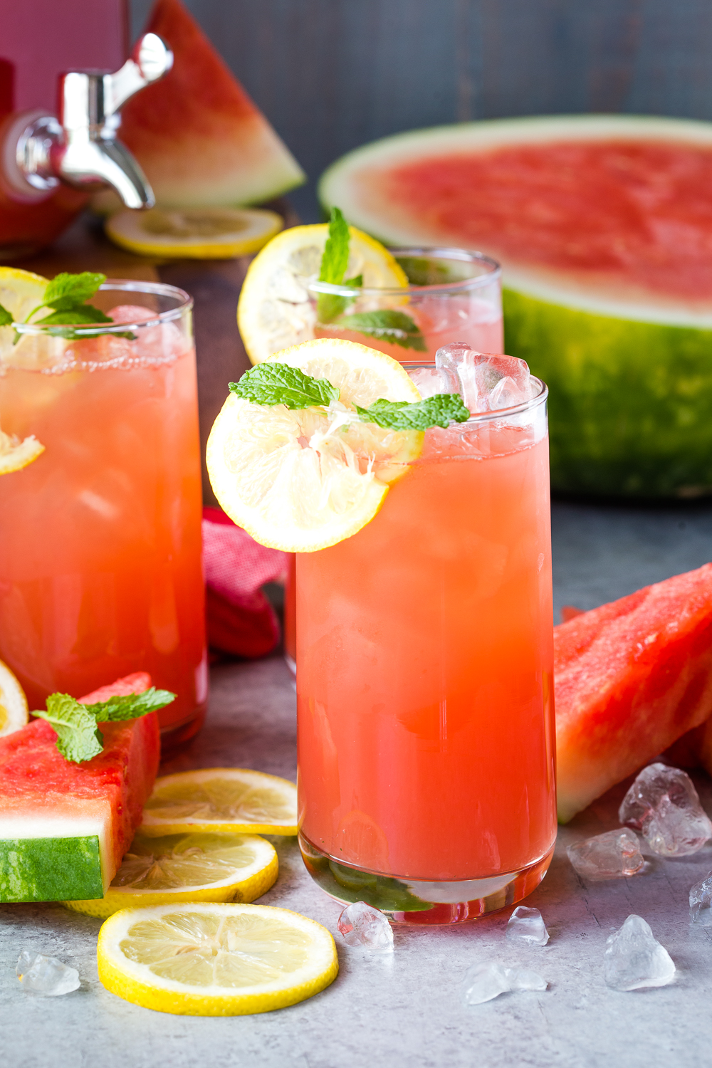 Watermelon lemonade made from scratch 