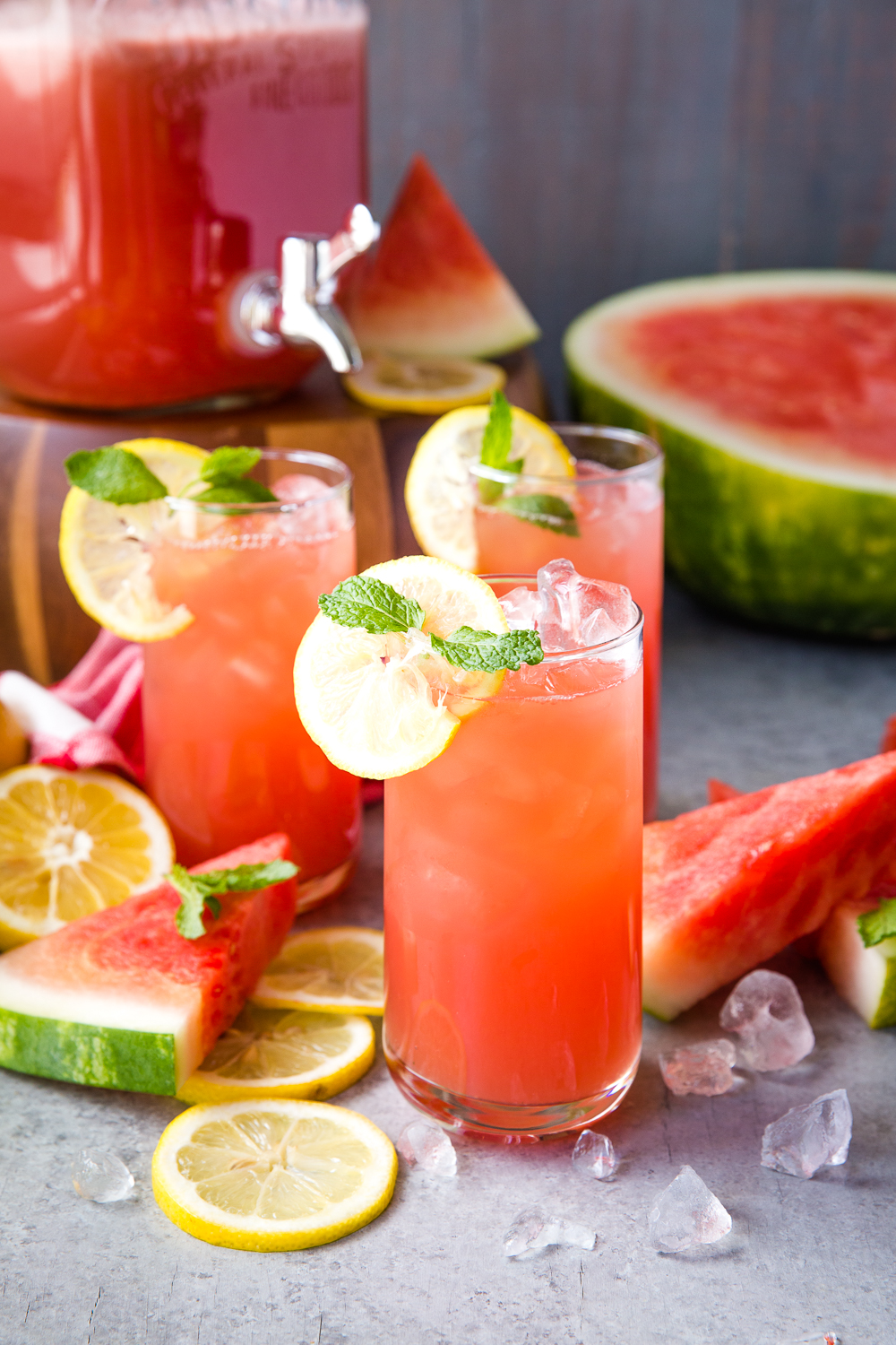 Watermelon lemonade, a refreshing and easy lemonade to make at home. 