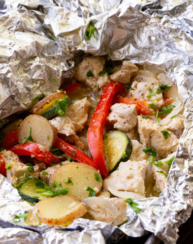 A delightfully delicious Italian Chicken Foil Pack.