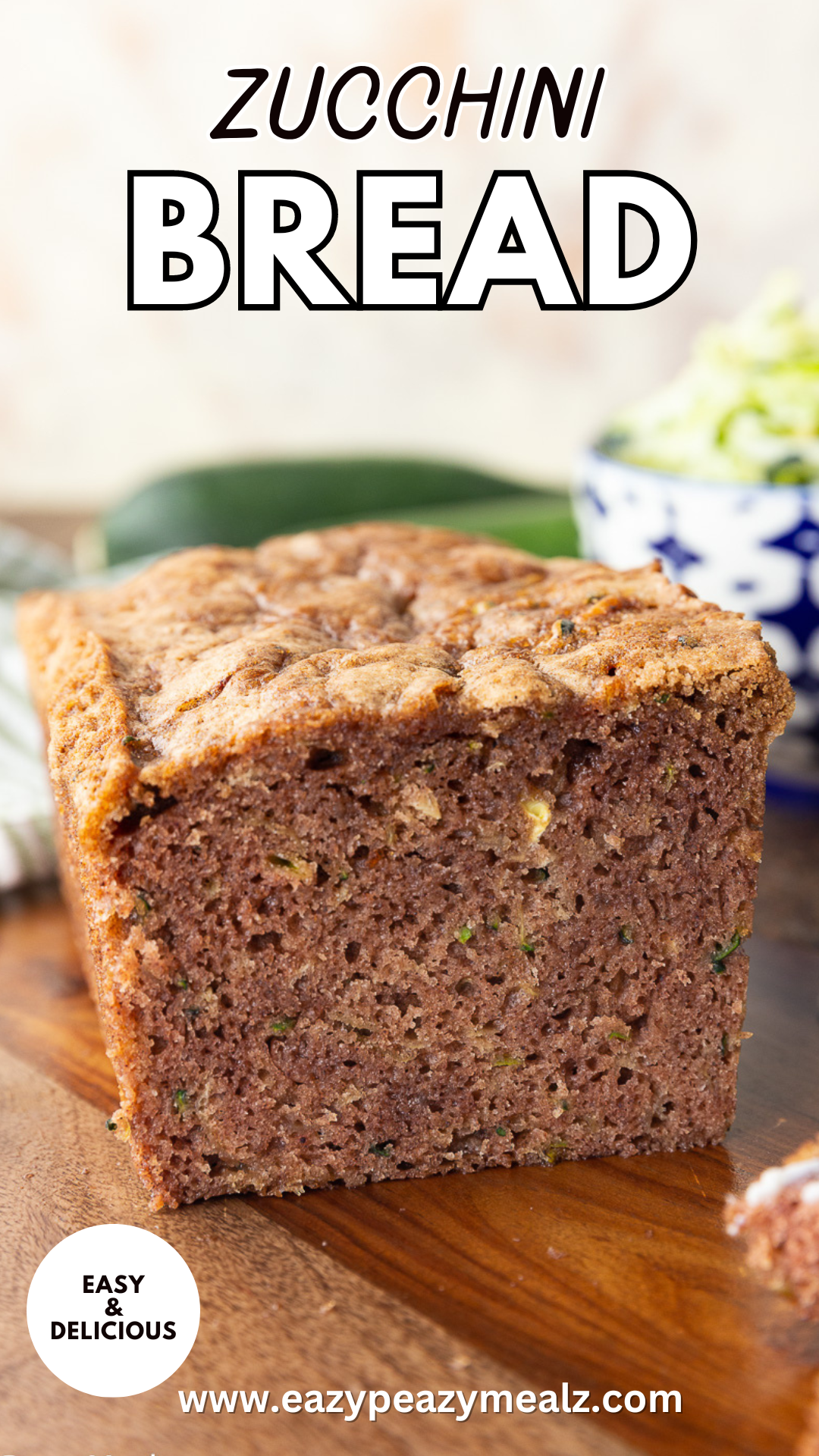 Easy to make zucchini bread that is moist, tender, and so tasty. This is the best recipe ever.
