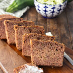 Super simple zucchini bread, baked to perfection and sliced