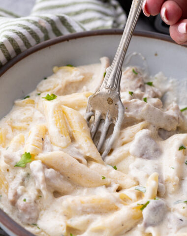 Slow Cooker Chicken Alfredo is a delightful pasta dish that is one pan.