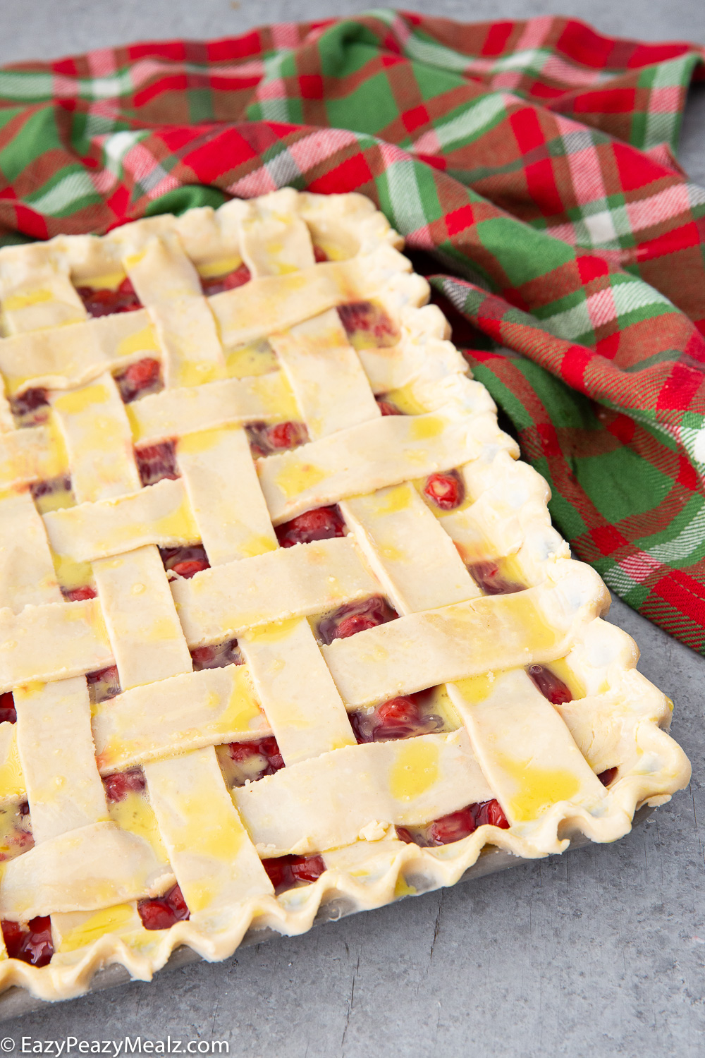 How to make a cherry slab pie with a lattice top