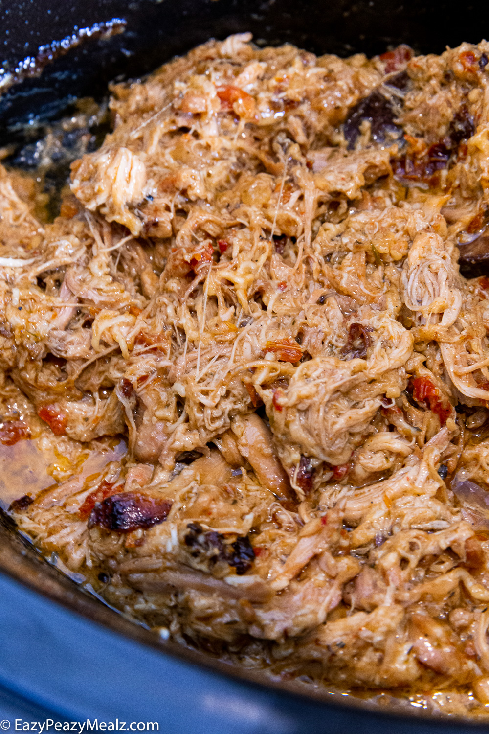 Crock pot marry me chicken, shredded in the crock pot. 