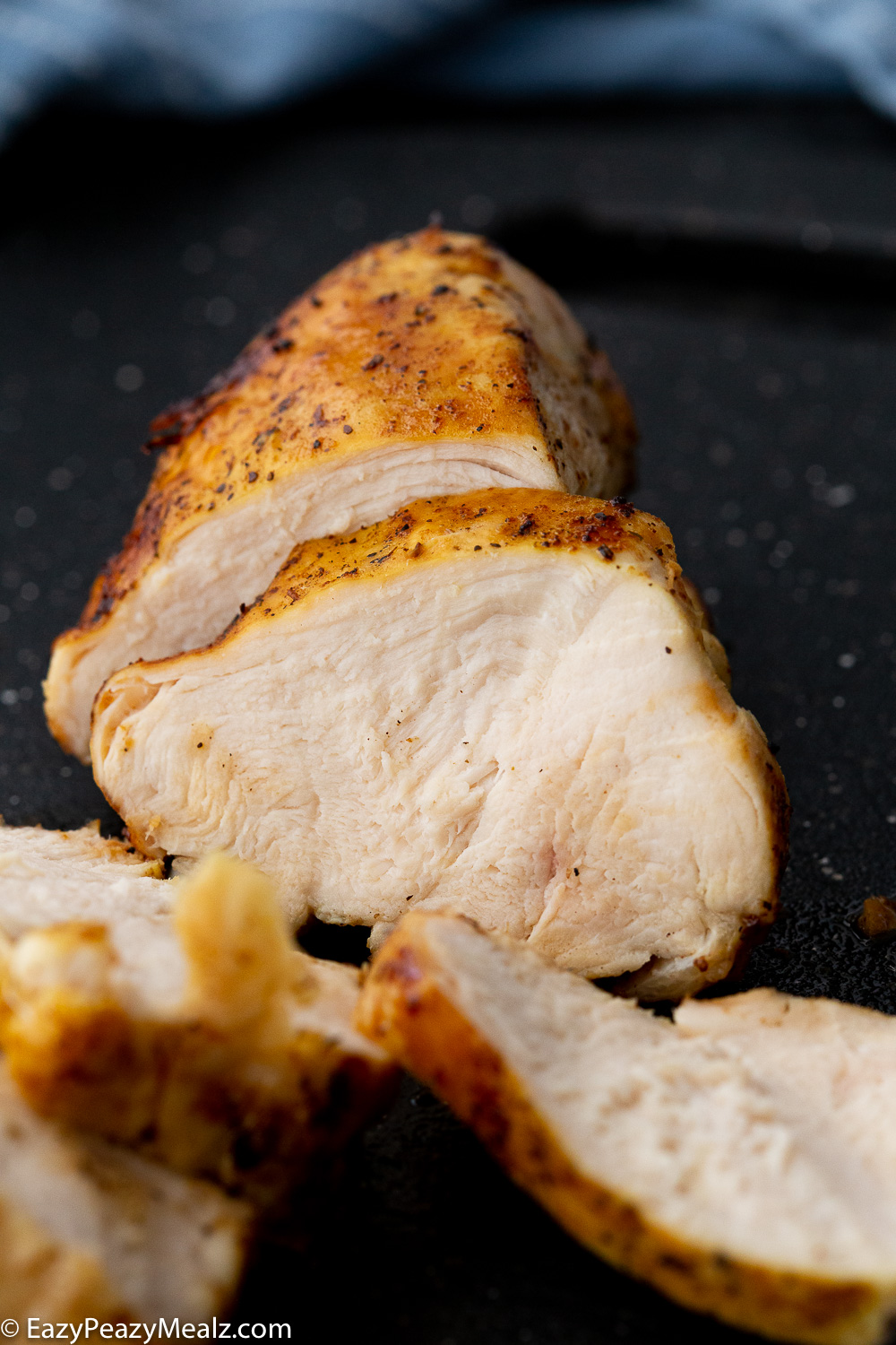 Air fryer chicken breasts, a tender and juicy chicken breast cooked simply in the air fryer.
