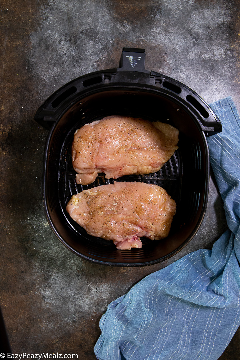 Air fryer chicken breasts cooked to juicy perfection