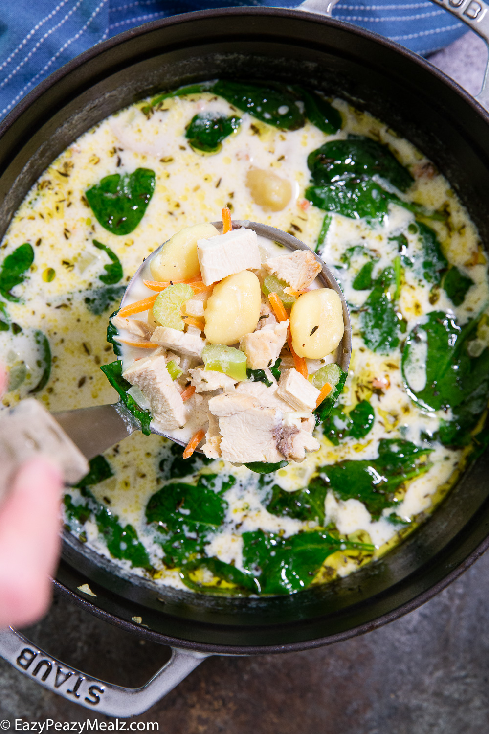 Chicken gnocchi soup, a delightful creamy soup