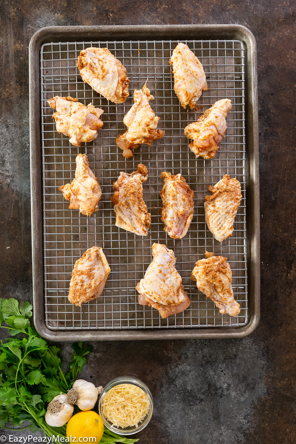 Baking garlic parmesan wings so they turn out crispy and delicious