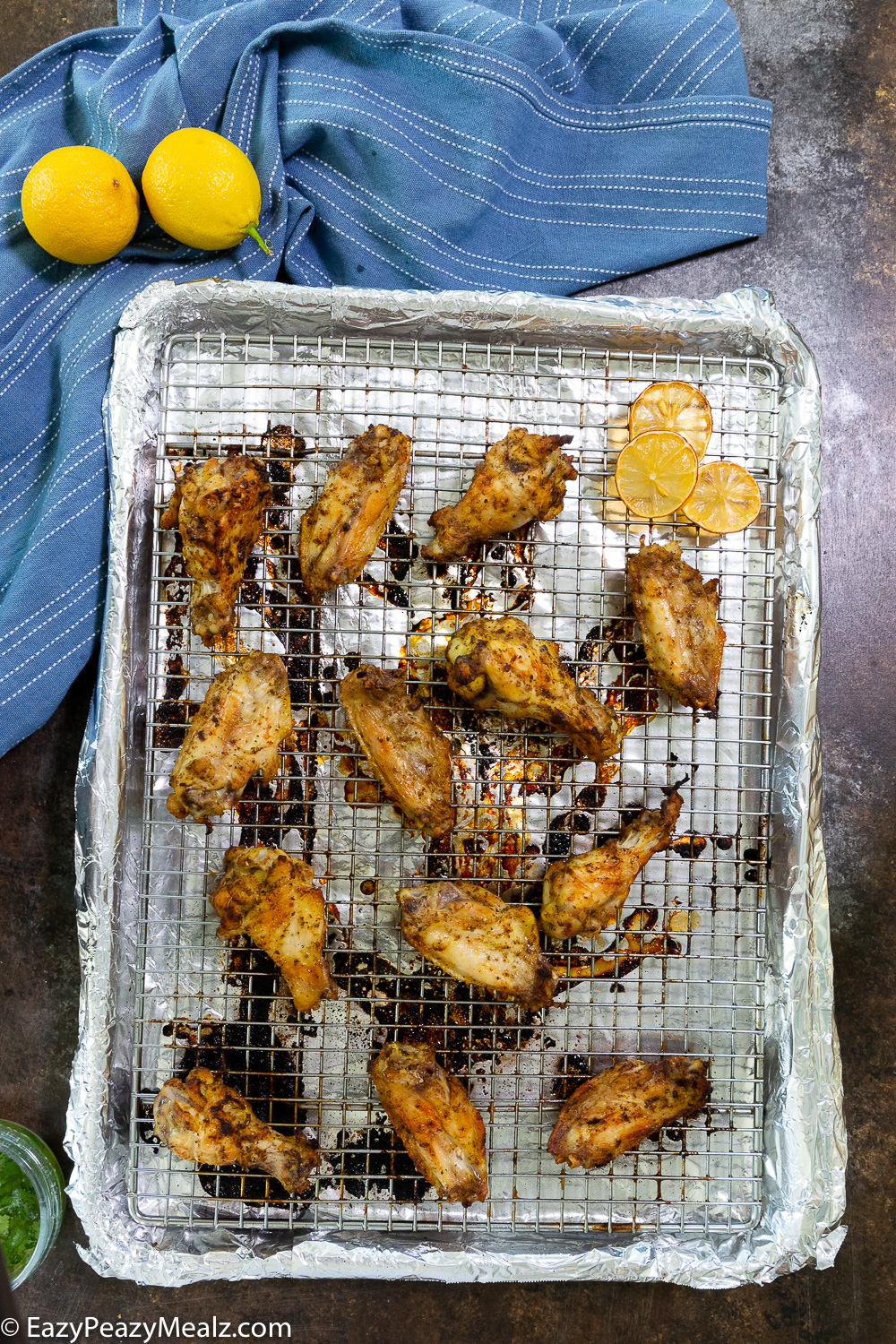 Oven baked lemon pepper wings
