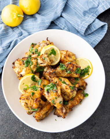 Oven Baked or Air Fried Lemon Pepper Chicken Wings