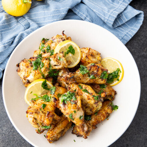 Oven Baked or Air Fried Lemon Pepper Chicken Wings