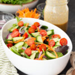 The perfect tossed green salad, perfect for accompanying protein.