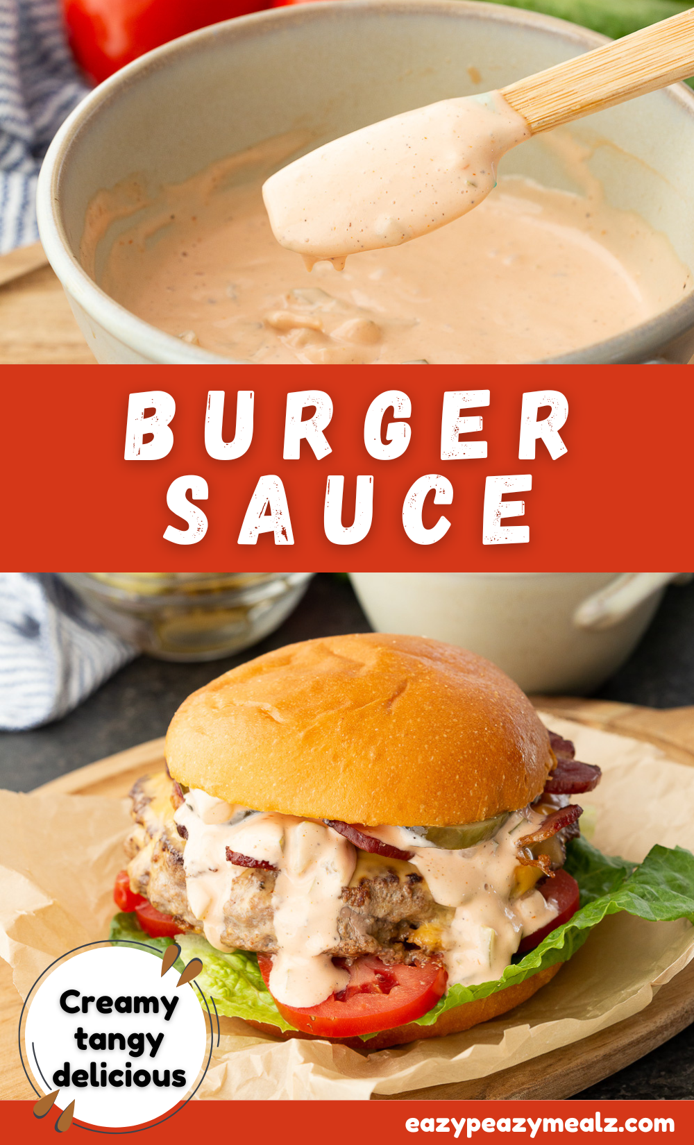 Homemade burger sauce is a rich, creamy, tangy, tasty sauce that elevates your burgers or works awesome for dipping fries. 