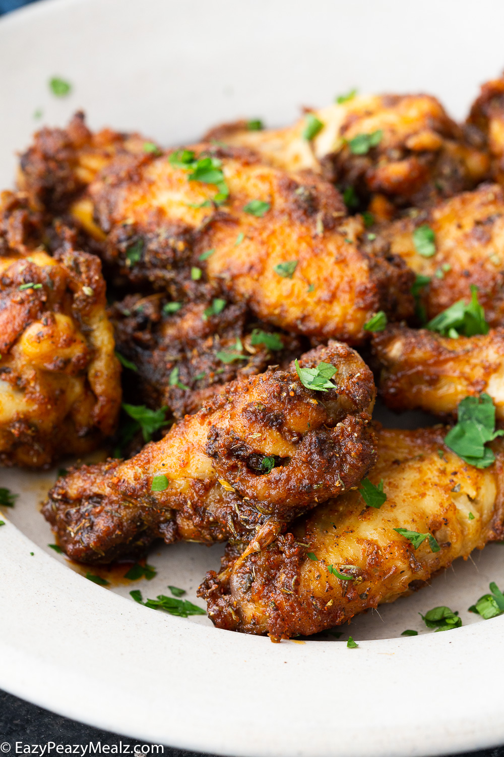 Cajun chicken wings, crispy baked chicken wings with a cajun kick. 