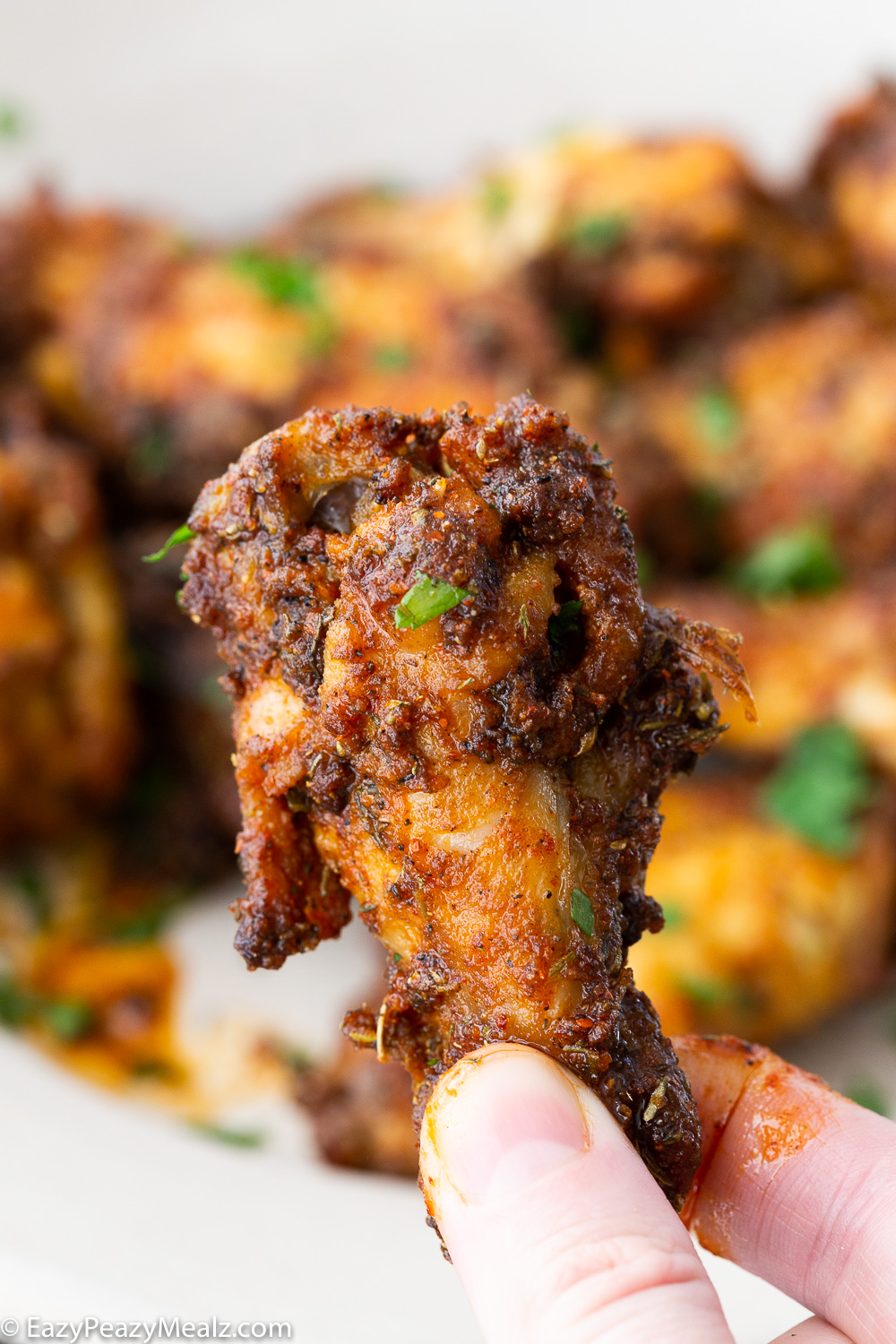 Crispy Baked Cajun Wings, chicken wings with a Cajun kick.