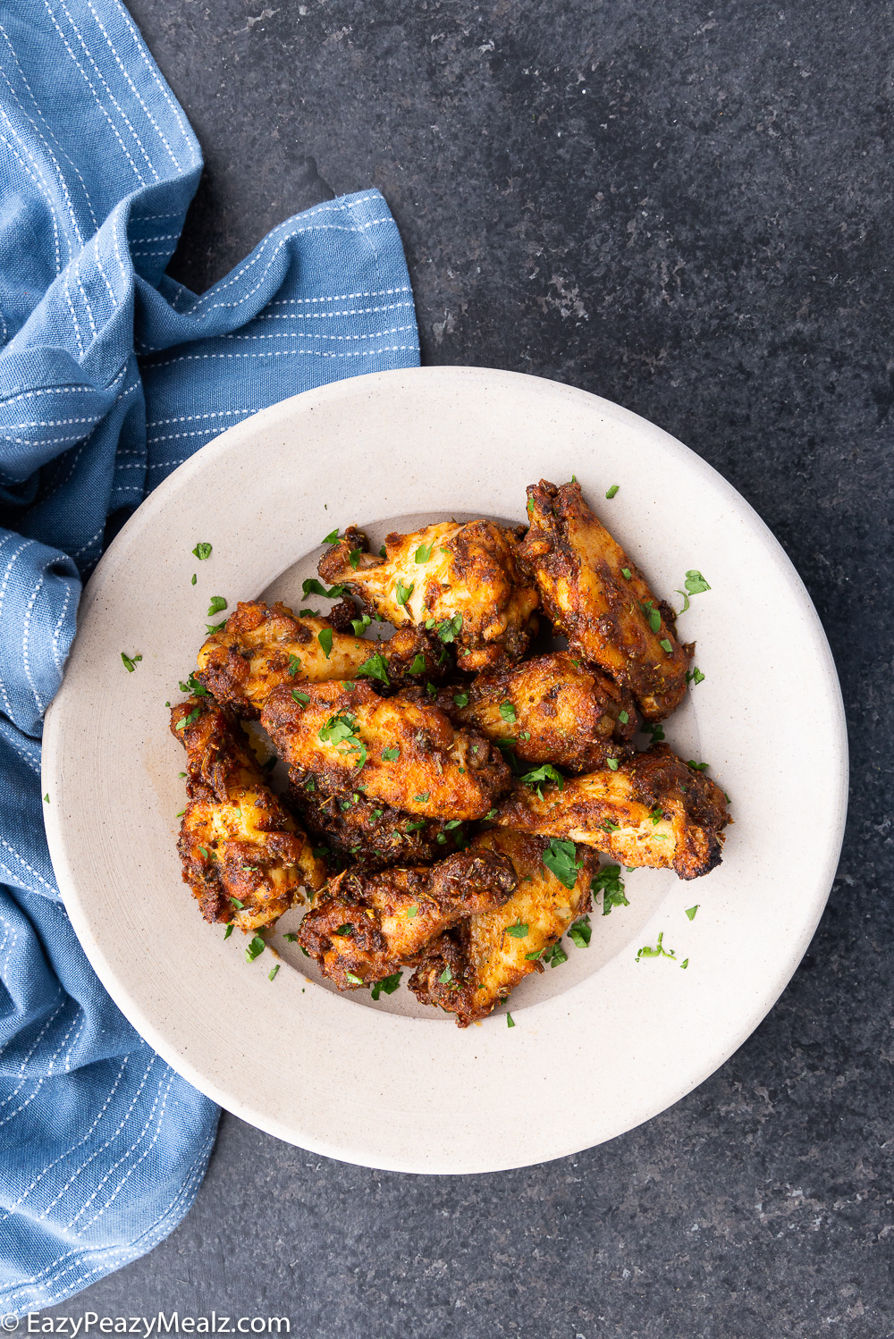 Crispy cajun chicken wings, baked to perfection. 