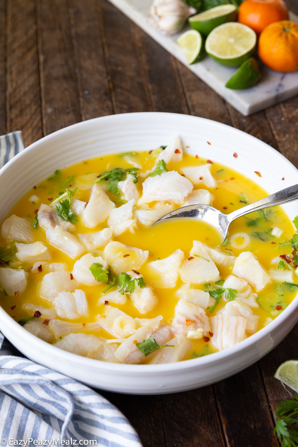 Marinating halibut for halibut fish tacos