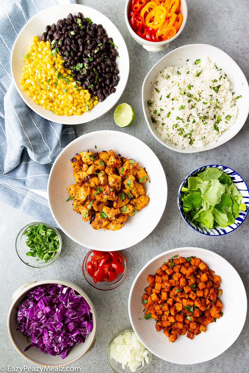 Chicken burrito bowls