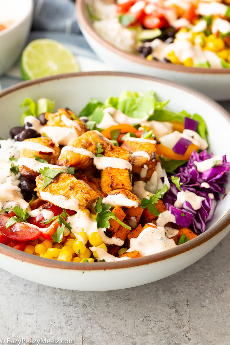 Chipotle Ranch dressing on a salad