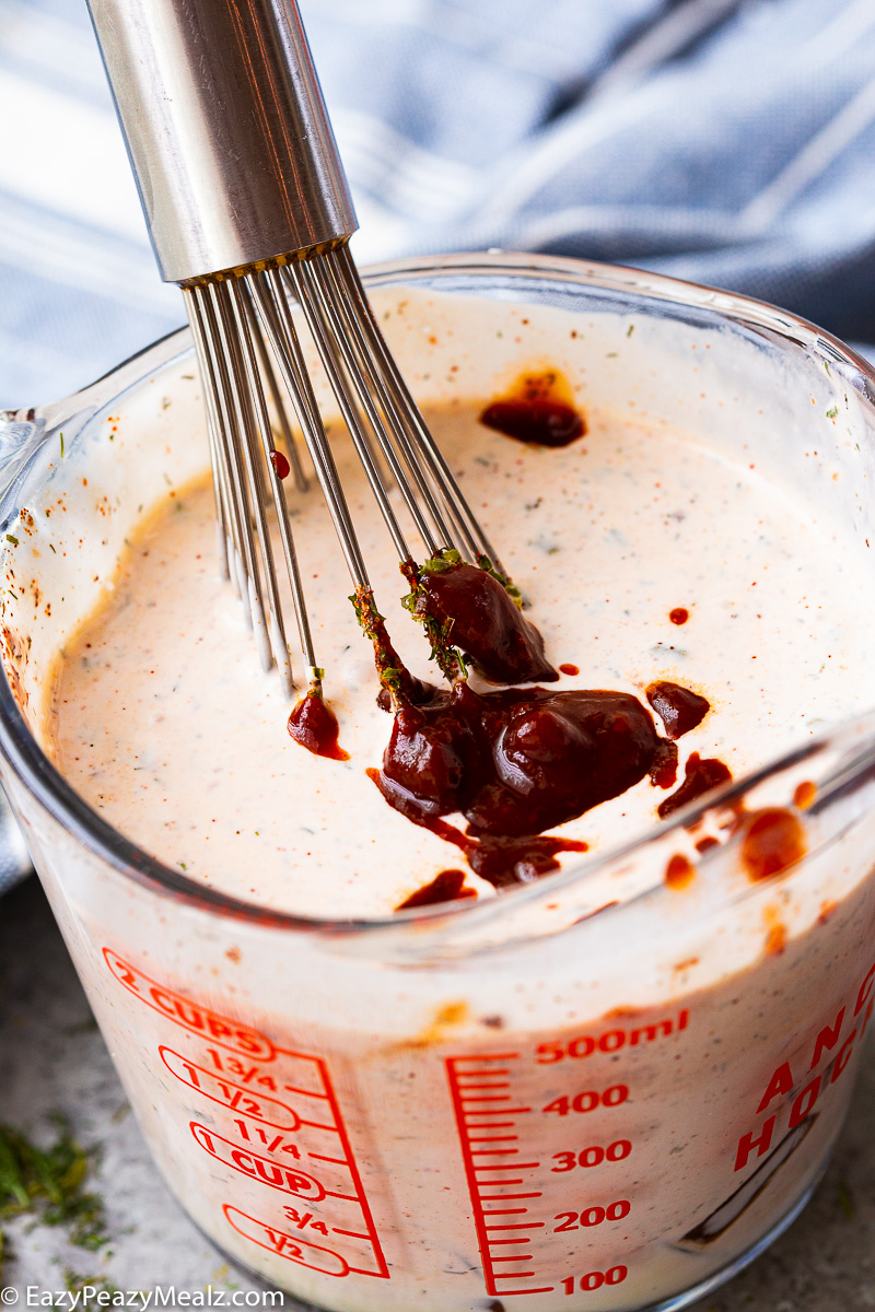 Making chipotle ranch dressing