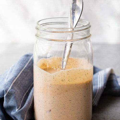 Chipotle Ranch Dressing, creamy, tangy, and smoky.
