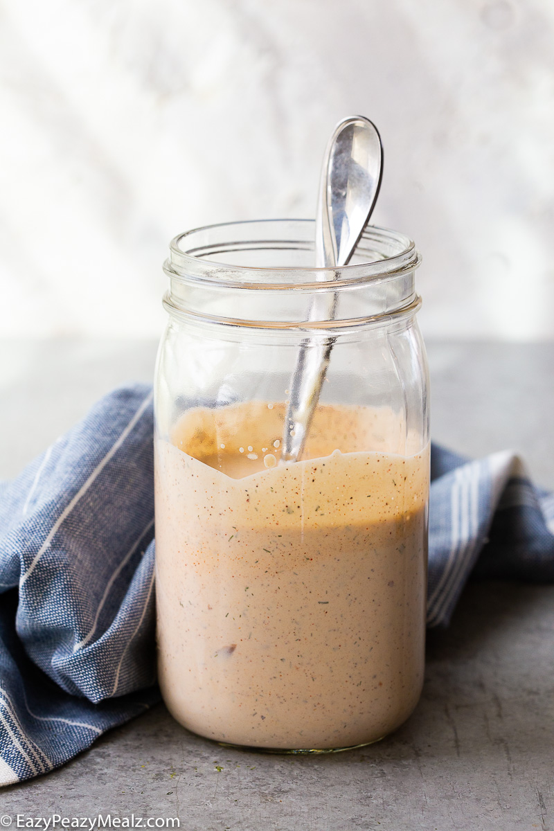 Chipotle Ranch Dressing, creamy, tangy, and smoky. 