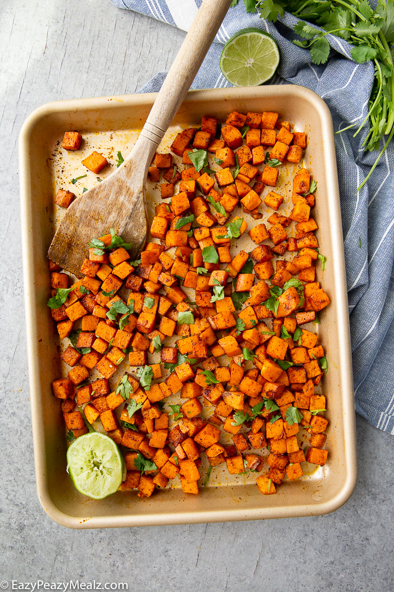 These Chipotle Roasted Sweet Potatoes are the perfect balance of sweet and smoky! Oven-roasted to crispy perfection with a bold chipotle kick, they make a delicious side dish or healthy snack packed with flavor. 