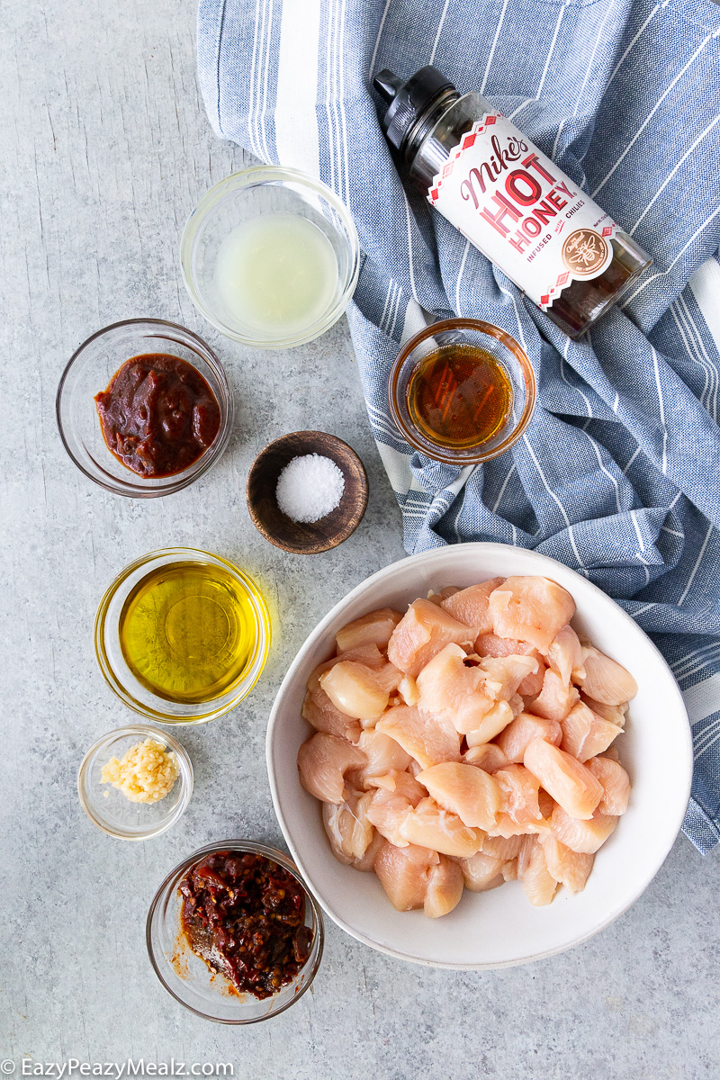 Hot honey chipotle chicken bites ingredients