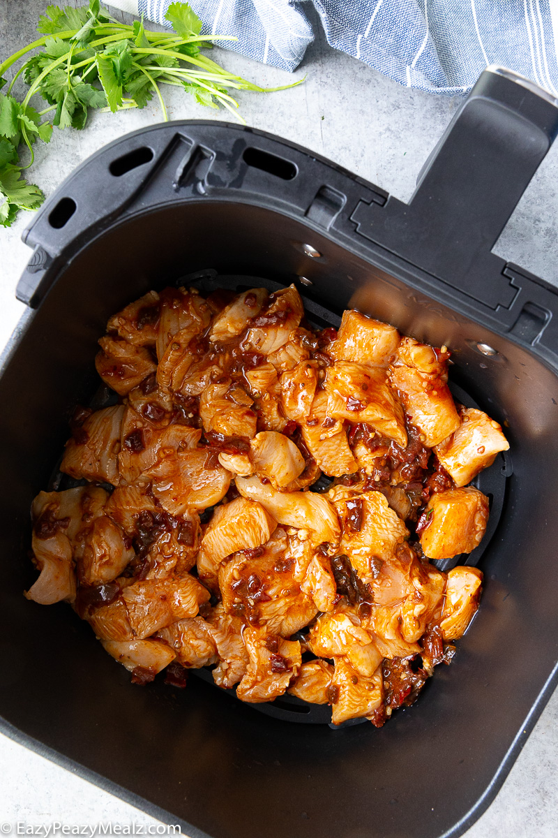 How to make hot honey chicken bites in the air fryer