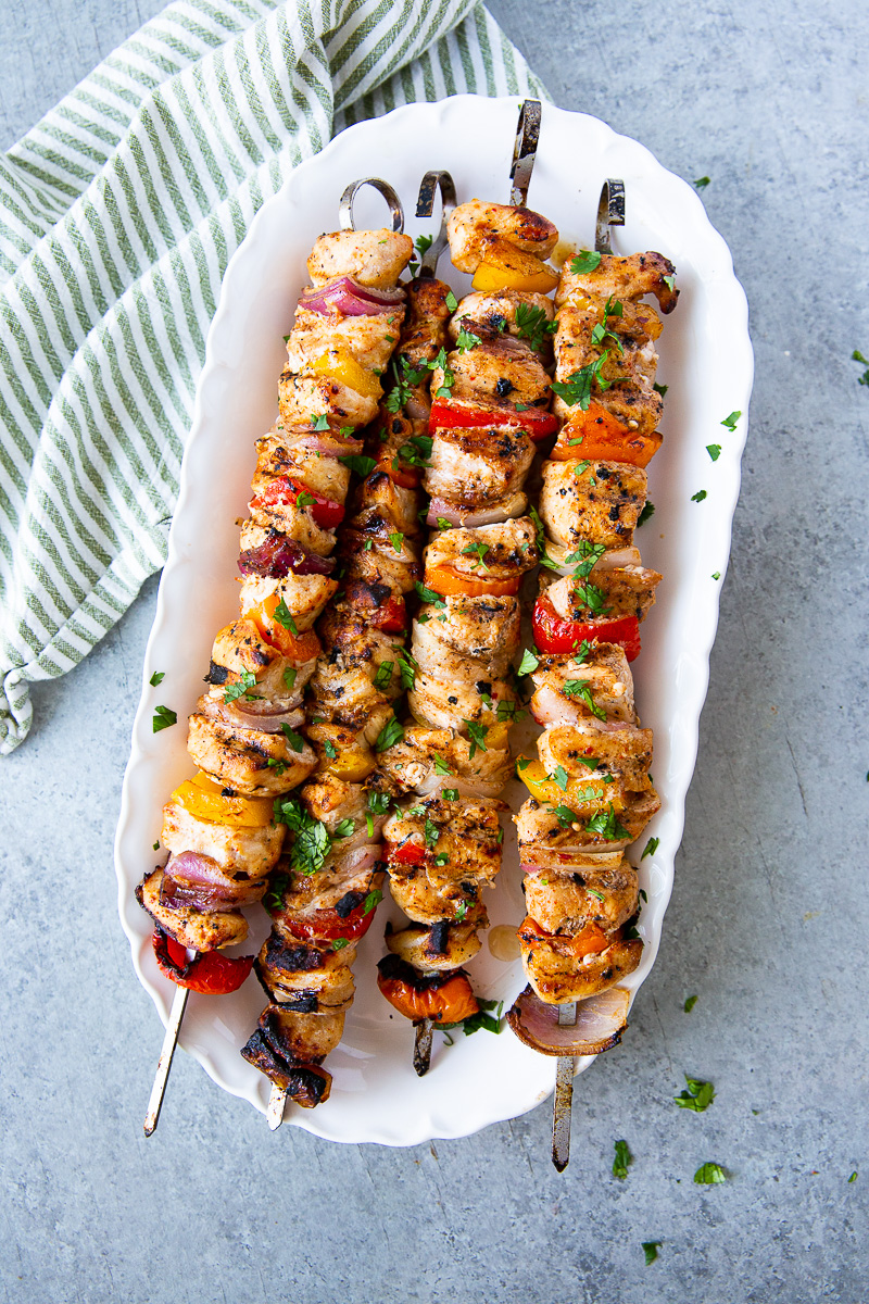 Juicy, flavorful chicken skewers made with tender chicken breasts, colorful bell peppers, and a mouthwatering marinade. Perfect for grilling season and easy weeknight dinners!