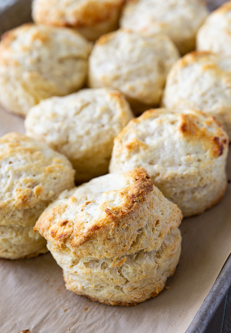 Delightful, tall, easy to make buttermilk biscuits. 