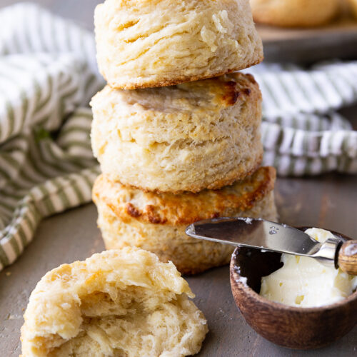 flaky southern style biscuits made with buttermilk