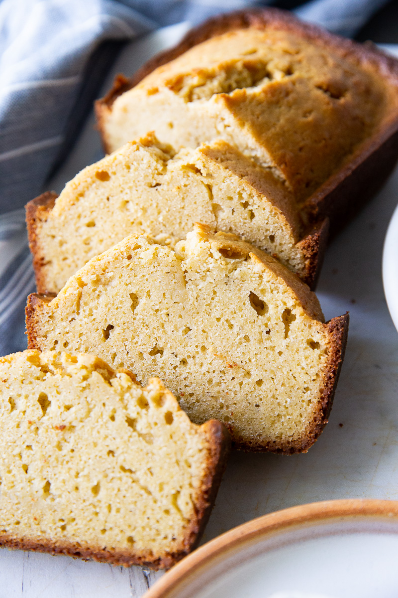 Golden, buttery slices of classic pound cake with a soft, tender crumb and lightly crisp edges—perfectly baked and ready to enjoy with coffee or fresh fruit. 