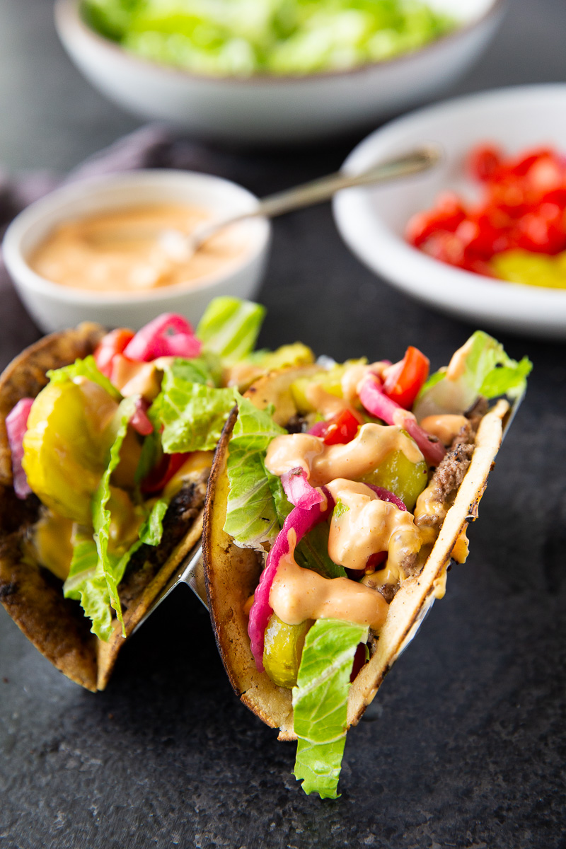 Smashburger tacos, a tasty, crispy taco burger mashup, and a quick 20 minute dinner. 