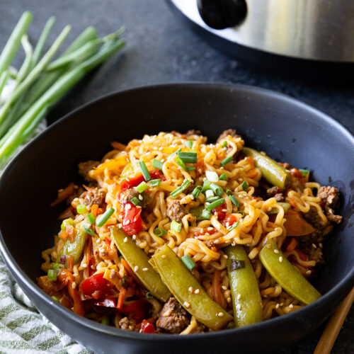 Slow Cooker Beef Ramen Stir Fry
