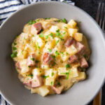 Slow cooker cheesy sausage and potatoes