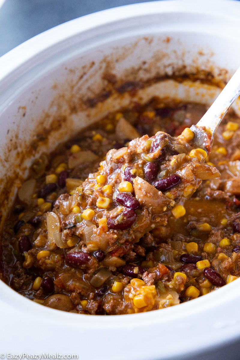 Slow cooker cowboy casserole, a hearty stick to your ribs meal