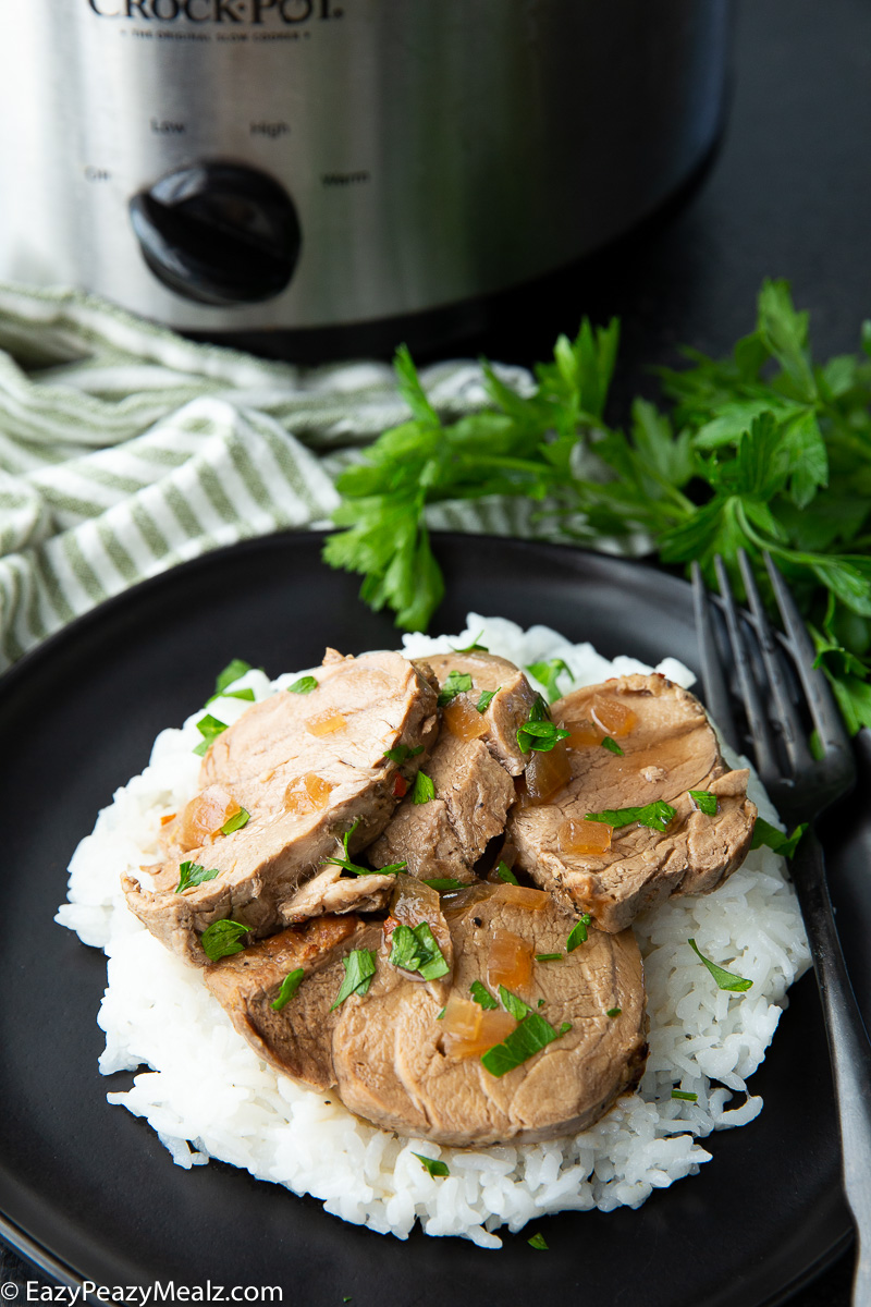Slow cooker teriyaki pork tenderloin