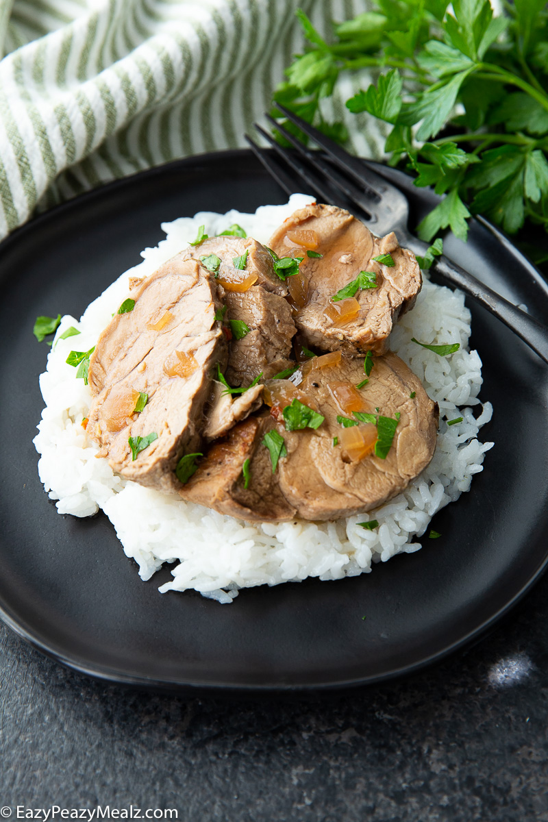 Slow cooker pork tenderloin with teriyaki