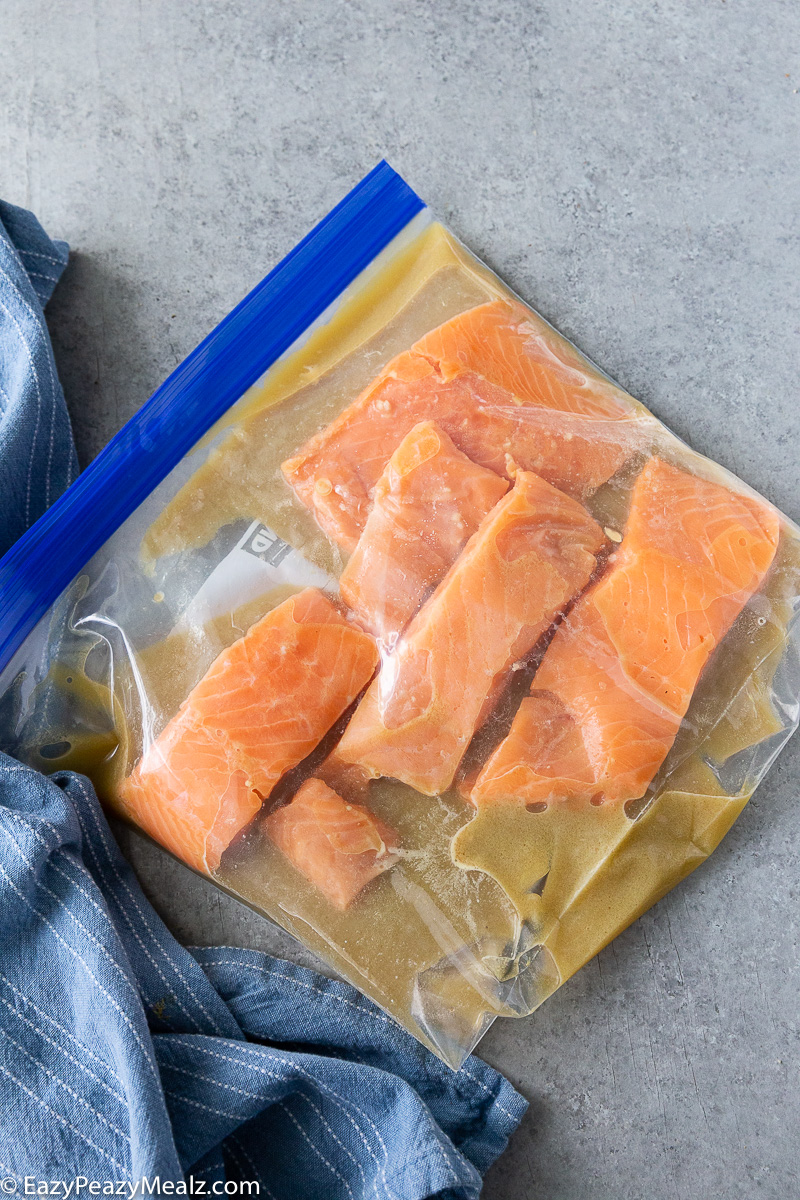 A simple marinade for baked lemon ginger salmon
